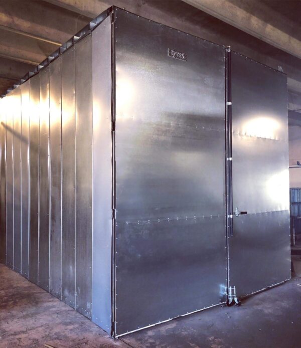 Large powder-coating oven