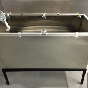 4FT STAINLESS STEEL RINSE & WASH STATION