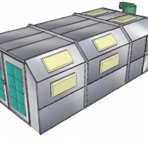 Cross Flow Paint Booth Box Exhaust