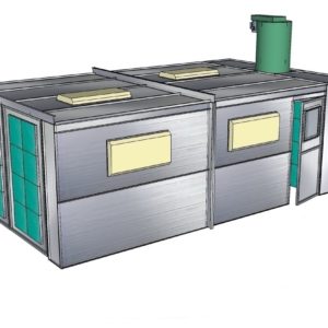 Cross Flow Paint Booth Flat Top